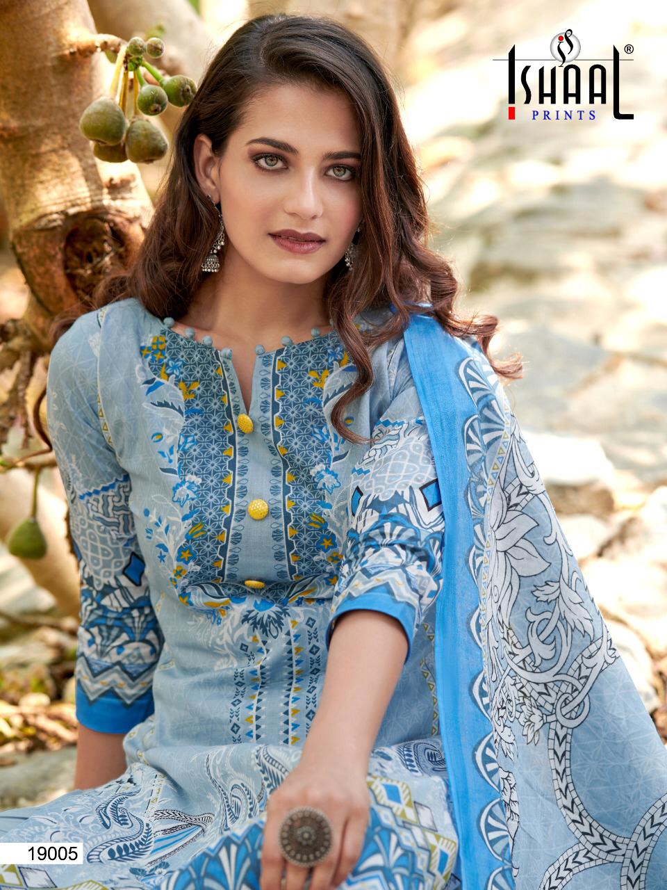 Ishaal Gulmohar 19 Latest Fancy Designer Casual Wear Pure Lawn Cotton Karachi Dress Readymade Collection 

